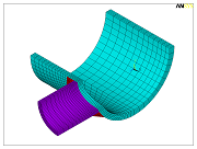 Potrubí - ANSYS model - řez