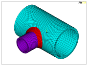 Potrubí - ANSYS model