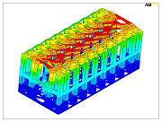 Vsakovací blok - ANSYS model - výsledky